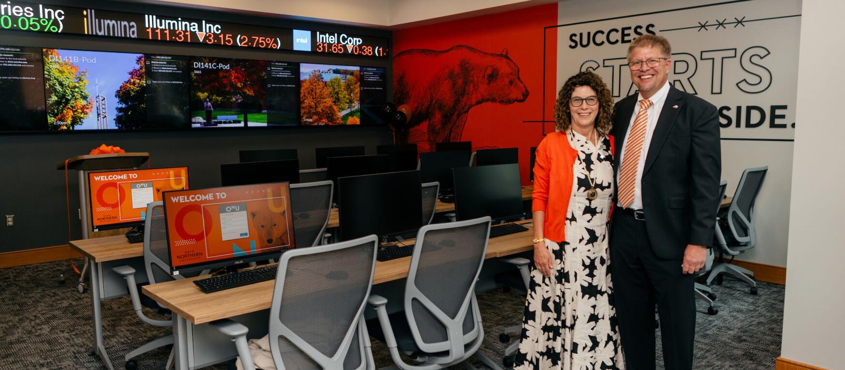 Ohio Northern University dedicates state-of-the-art Haushalter Finance Lab